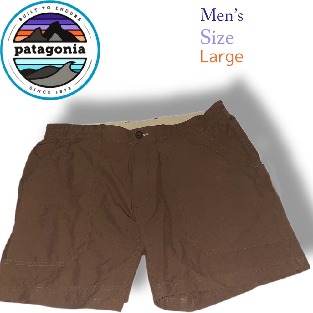 Patagonia Mens Large Hiking / Athletic Shorts Retro w/ Elastic & Zip-up Pockets